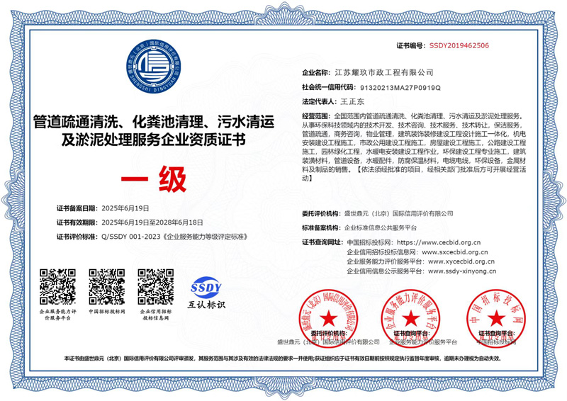 云南路企业资质证书